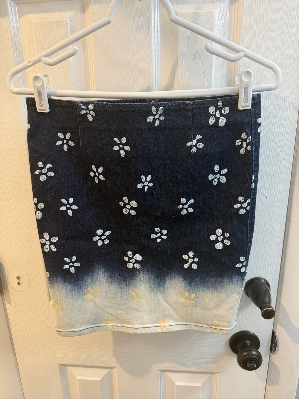 MARNI Bleached Flower Printer Stretch Denim Skirt - Picture 2 of 8